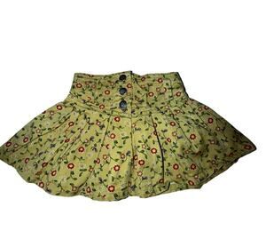 McKids Vintage 90s Green Floral Pleated Girl’s Skirt 12 Months